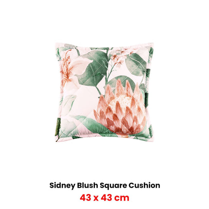 Bianca Sidney Blush Coordinate Square Filled Cushion 43 x 43cm.