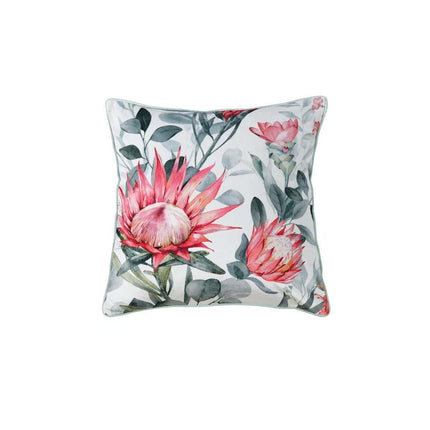 Bianca Wellingrove White Velvet Square Filled Cushion 43 x 43cm.