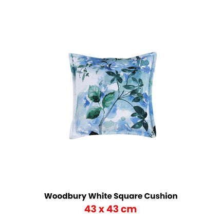 Bianca Woodbury White Coordinate Square Filled Cushion 43 x 43cm.