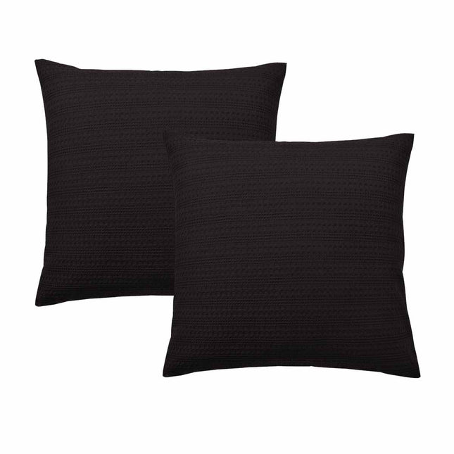 Bianca Pair of Kahlani Chocolate European Pillowcases 65 x 65cm.