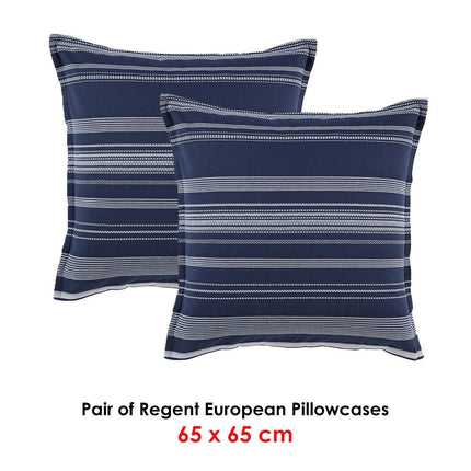 Bianca Pair of Regent European Pillowcases 65 x 65cm.