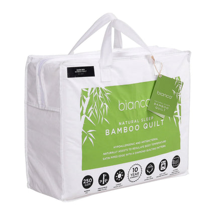 Bianca 250GSM Natural Sleep Bamboo Summer Quilt Queen.