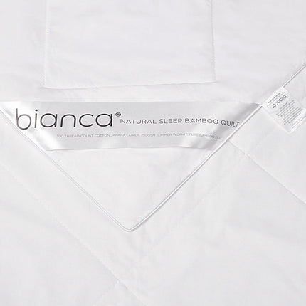 Bianca 250GSM Natural Sleep Bamboo Summer Quilt Queen.
