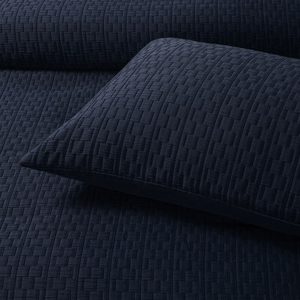 Bianca Burleigh Ink Jacquard Quilt Cover Set Queen.