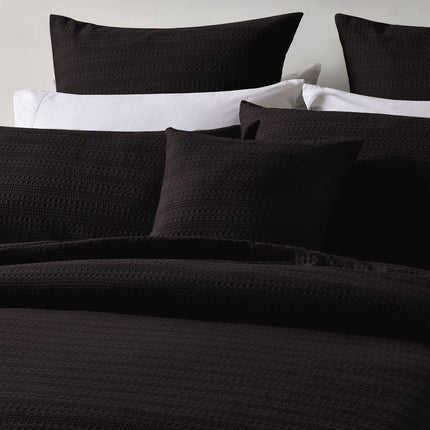 Bianca Kahlani Chocolate Waffle Quilt Cover Set King.