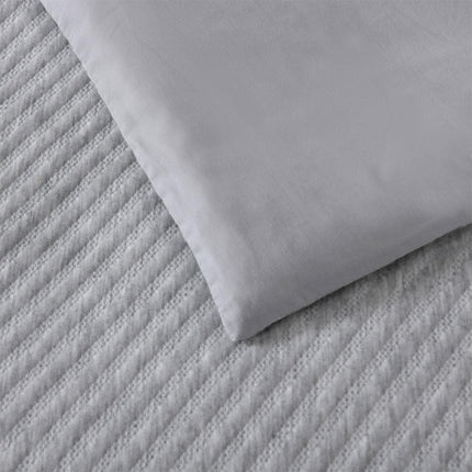 Bianca Pesaro Grey Polyester Cotton Quilt Cover Set King.