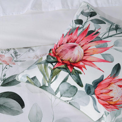 Bianca Wellingrove White Cotton Sateen Quilt Cover Set King.