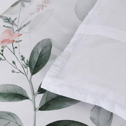 Bianca Wellingrove White Cotton Sateen Quilt Cover Set Queen.