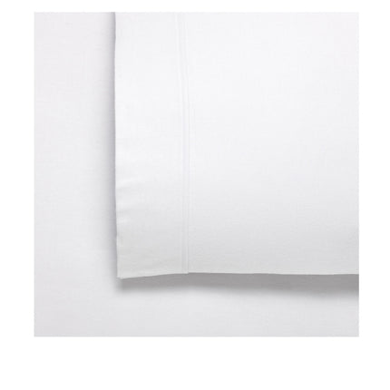 Bianca Fletcher Flannelette Cotton Sheet Set White Super King.
