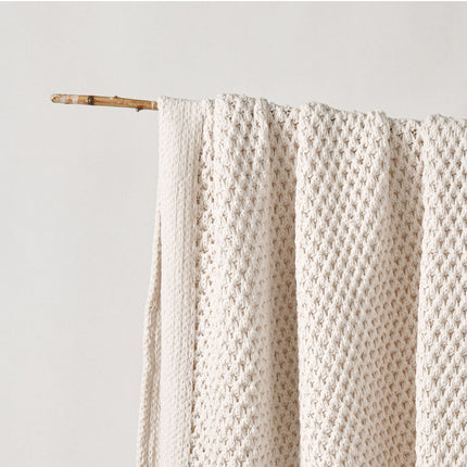 Bianca Sofala Cream Polyester Chenille Throw Rug 130 x 170 cm.