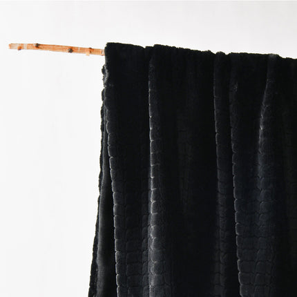 Bianca Tambar Black Faux Fur Throw Rug 130 x 170 cm.