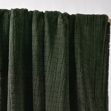 Bianca Tambar Forest Green Faux Fur Throw Rug 130 x 170 cm.