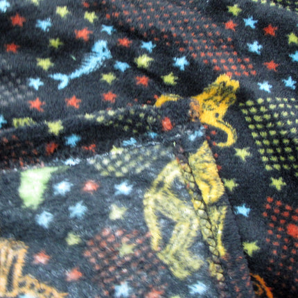 190GSM Boys Cool Ultra Soft Coral Fleece Throw 127 x 152cm Dinosaur Fossils.