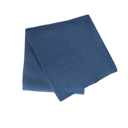 180GSM Extra Large Polar Fleece Throw Blanket 150 x 200cm Steel Blue.
