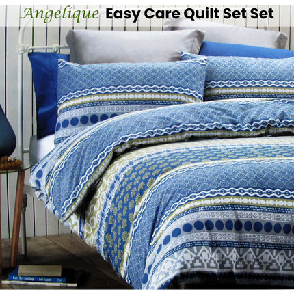 Belmondo Angelique Easy Care Quilt Cover Set Queen.