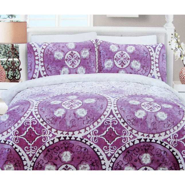 225TC Kasbah Mandala Cotton Rich Easy Care Quilt Cover Set Queen.
