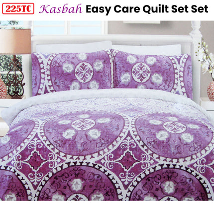 225TC Kasbah Mandala Cotton Rich Easy Care Quilt Cover Set Queen.