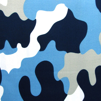 Army Camouflage Blue Quilt Cover Set Single.