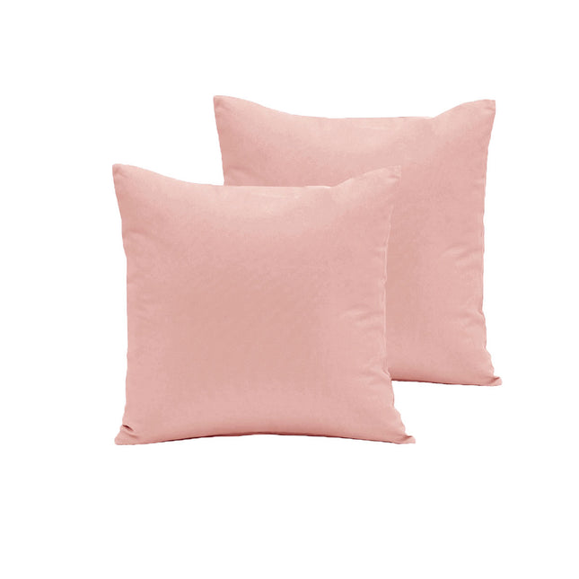 Pair of Polyester Cotton European Pillowcases Coral.