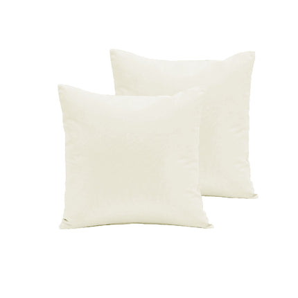 Pair of Polyester Cotton European Pillowcases Off White.
