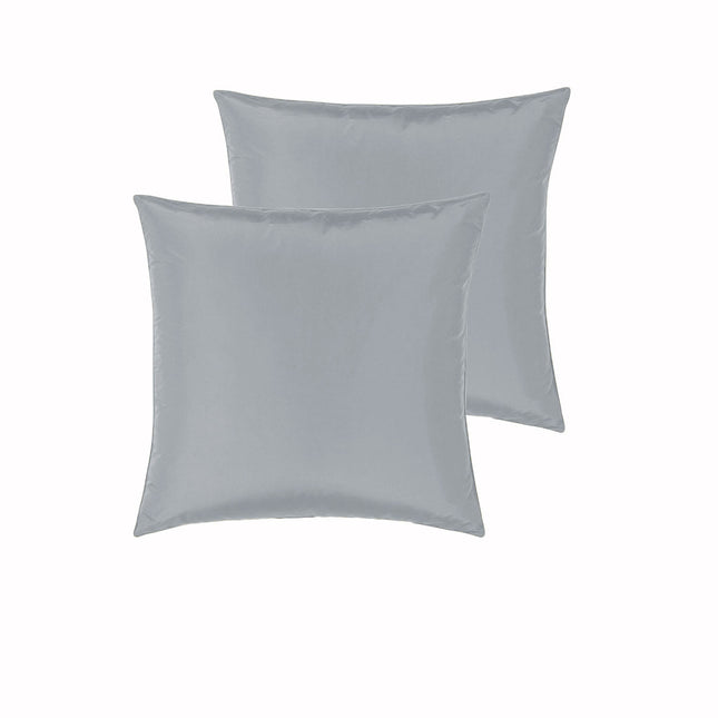 PepperMIll Satin European Pillowcases ( Pair ) SILVER.