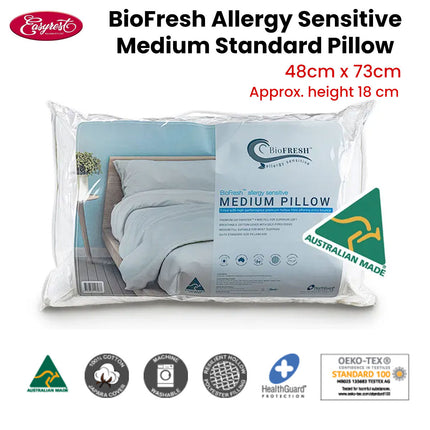 Easyrest BioFresh Allergy Sensitive Medium Standard Pillow 48 x 73 cm.