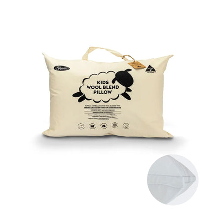 Easyrest Kids Wool Blend Standard Pillow in Fabric Bag.