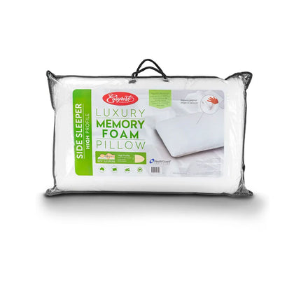 Easyrest Side Sleeper High Profile Luxury Memory Foam Pillow 65 x 40 + 12cm BONUS removable Cover.