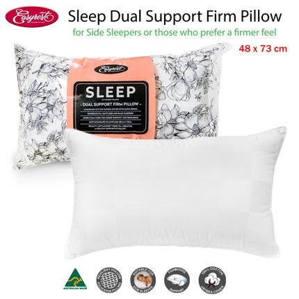 Easyrest Sleep Dual Support Firm Standard Pillow Suits Side Sleeper.