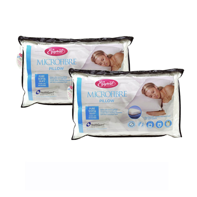 Easyrest Two Microfibre Standard Gusseted Pillows.