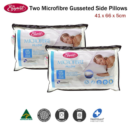 Easyrest Two Microfibre Standard Gusseted Pillows.