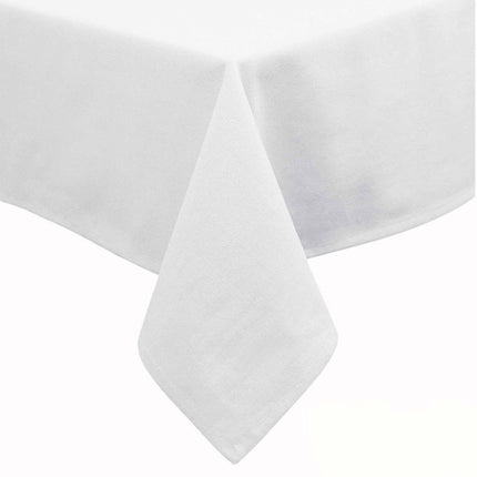 Hoydu Cotton Blend Table Cloth 180cm x 260cm  - Bright White.
