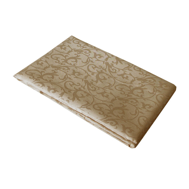 Jacquard Table Cloth Latte Leaves 150 x 220 cm.