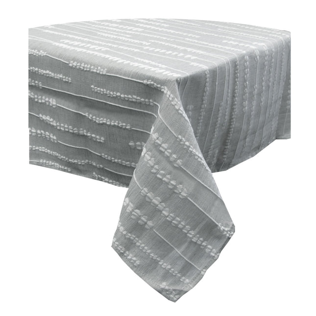 Perline Grey Jacquard Polyester Tablecloth 180 x 350cm.
