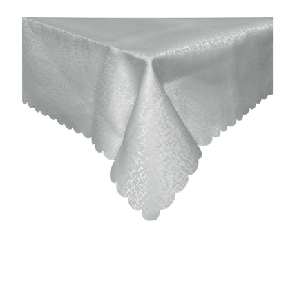 Jacquard Table Cloth Scribble Grey 150 x 270 cm.