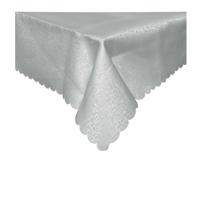 Jacquard Table Cloth Scribble Grey 150 x 270 cm.