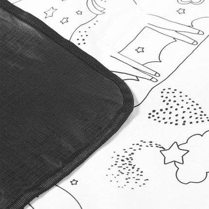 Happy Kids Dream Big Colour Me In Picnic Blanket 125 x 125 cm.
