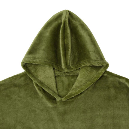 Accessorize Moss Green Super Soft Hooded Blanket Extra Large.