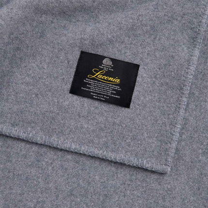 Laconia 400GSM Premium Australian Pure Wool Blanket Grey Single.