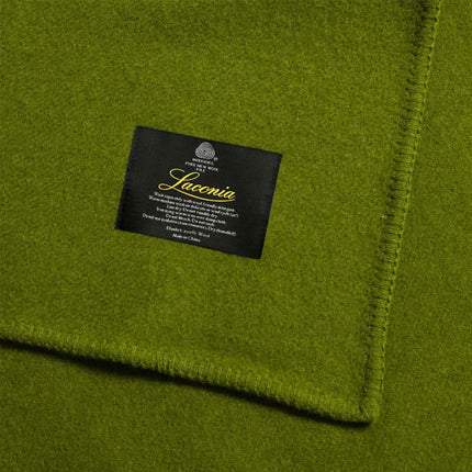 Laconia 400GSM Premium Australian Pure Wool Blanket Moss Green Queen.