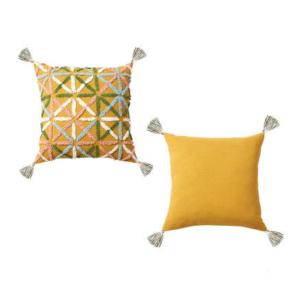 Accessorize Adena Ochre Filled Square Cushion.