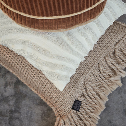 KAAT Amsterdam Jonine Sand Square Filled Cushion 45cm x 45cm.
