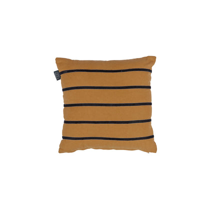 KAAT Amsterdam Myron Brown Stripe Square Filled Cushion 40cm x 40cm.
