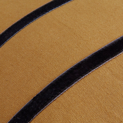 KAAT Amsterdam Myron Brown Stripe Square Filled Cushion 40cm x 40cm.