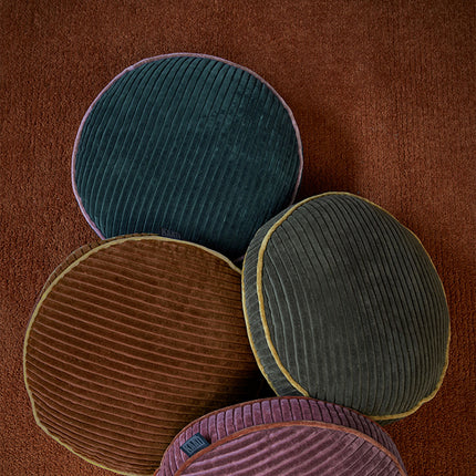KAAT Amsterdam Perdy Green Round Filled Cushion 40cm Diameter.
