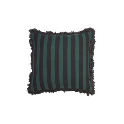 KAAT Amsterdam Viggo Green Stripe Square Filled Cushion 45cm x 45cm.