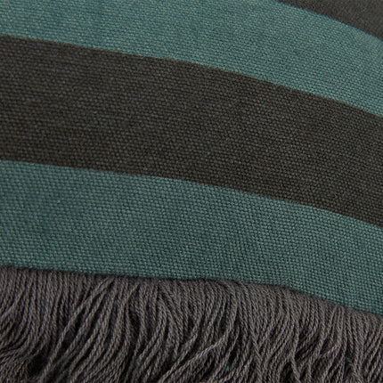 KAAT Amsterdam Viggo Green Stripe Square Filled Cushion 45cm x 45cm.