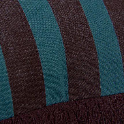 KAAT Amsterdam Viggo Red Stripe Square Filled Cushion 45cm x 45cm.