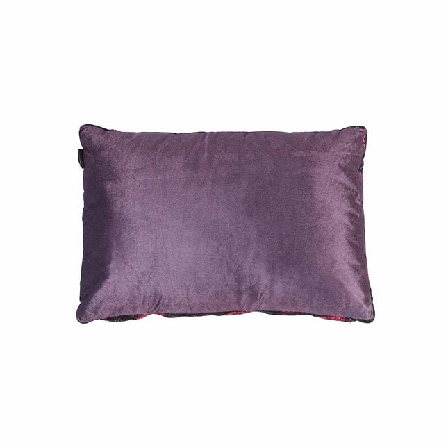 KAAT Amsterdam Boline Aubergine Velvet Oblong Filled Cushion 40cm x 60cm.