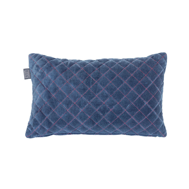 Bedding House Equire Luxury Cotton Filled Oblong Cushion Blue.